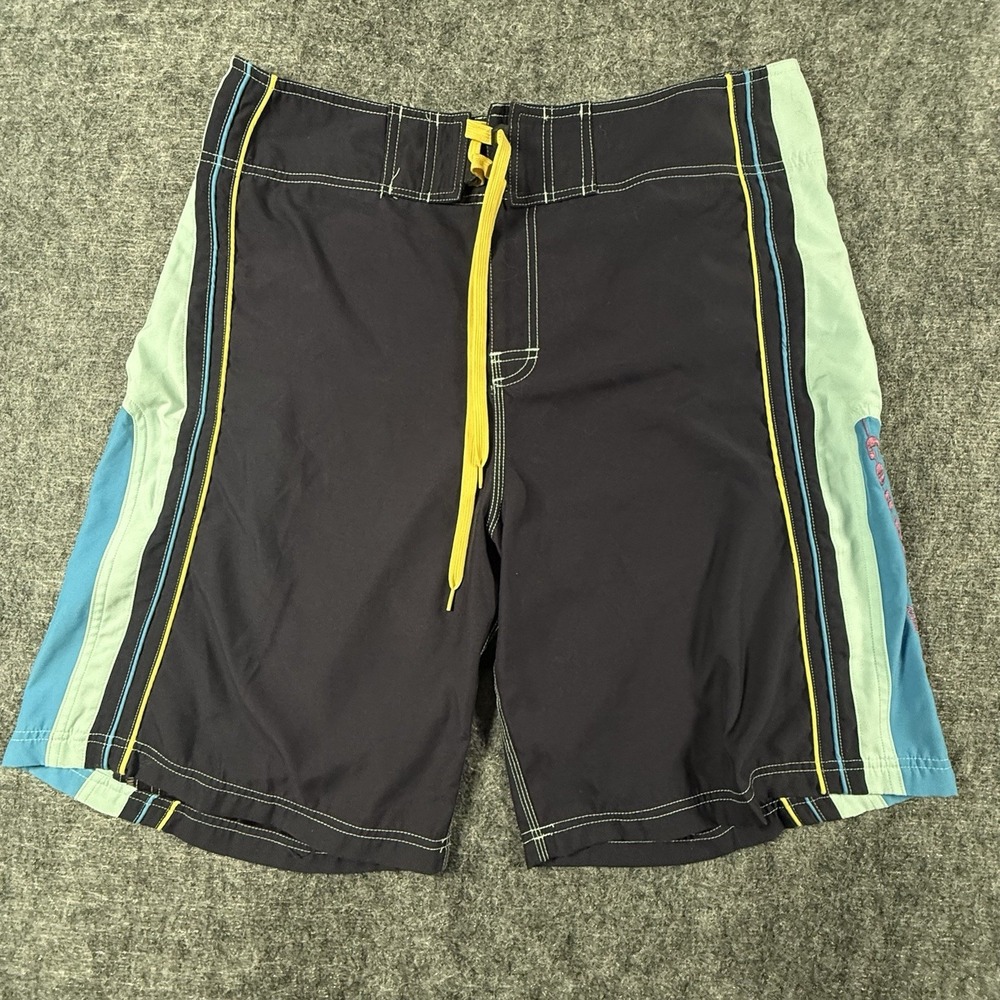 Vintage Gordon and Smith Board Shorts Mens 38 Blue Y2K Surf Skate Swim Trunks